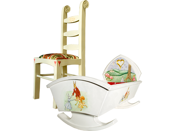 child’s toys category shot, showing collage of different child’s toys with black frames and various designs.