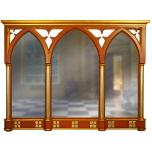 Large Gothic Mirror with arcade arches.