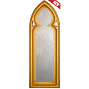 Small Decorative Mirror with spooned boarder gilded gold.
