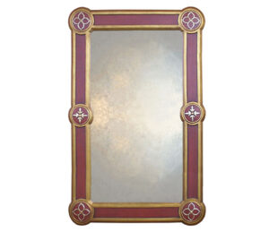 Gothic Large Decorative Mirror with ornate roundles.