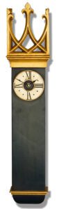 Gothic Style Vintage Case Clock with Crown Pediment.