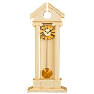 Large Classical Style Pendulum Mantel Clock with Palladian pediment.