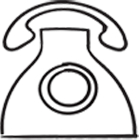 black icon of phone.