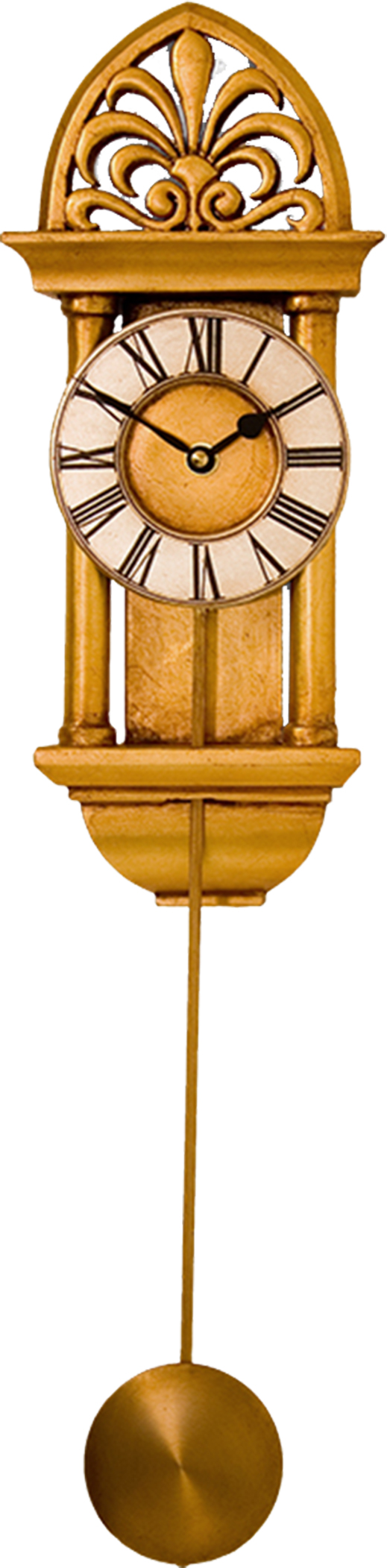 wall clock with gothic arch frame